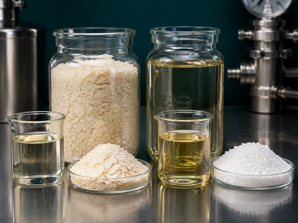 Oleochemical feedstocks material samples