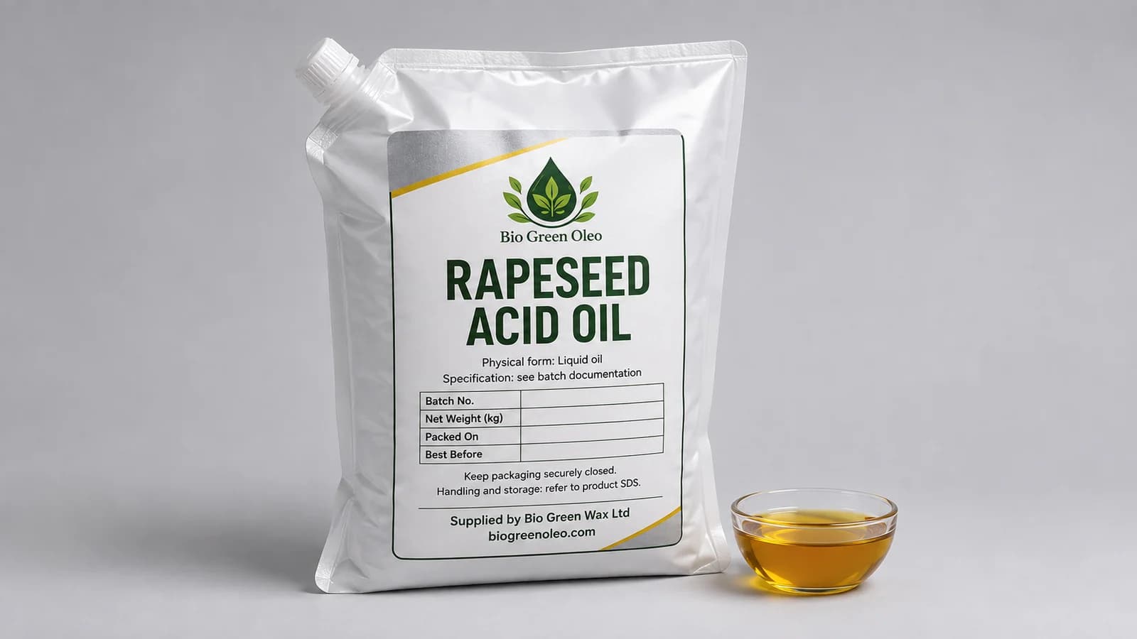 Rapeseed Acid Oil – Fatty Acids & Distillates product from Bio Green Oleo
