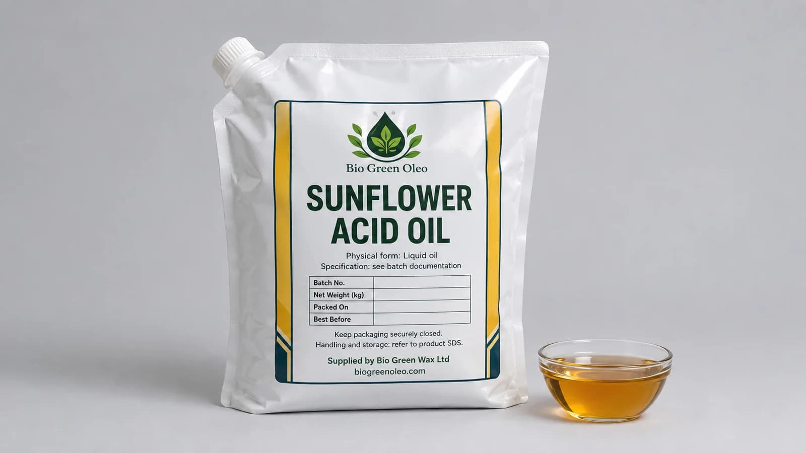Sunflower Acid Oil – Fatty Acids & Distillates product from Bio Green Oleo