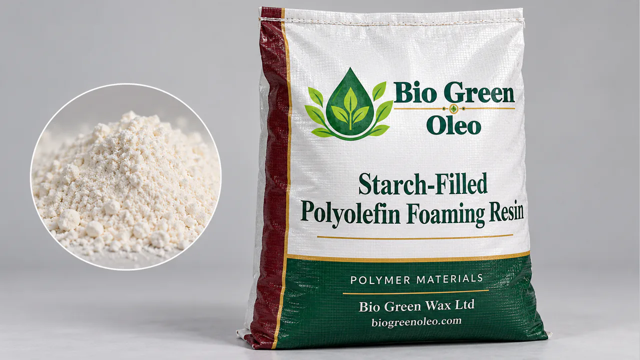 Starch-Filled Polyolefin Foaming Resin – Bio-Based Specialties product from Bio Green Oleo