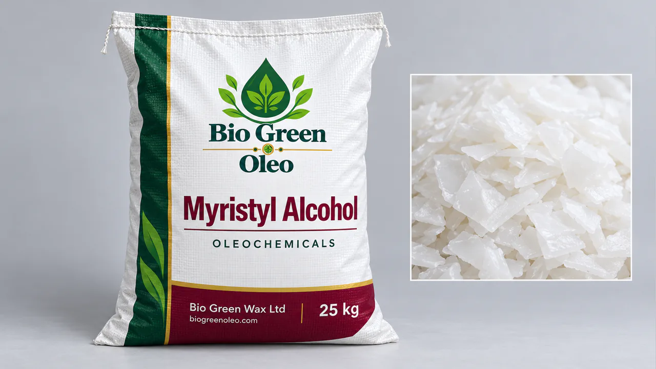 Myristyl Alcohol – Oleochemical Feedstocks product from Bio Green Oleo